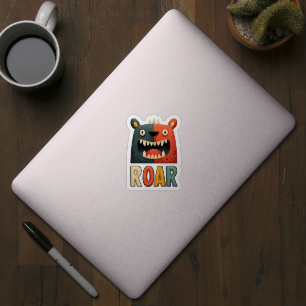 Cute Monster ROAR Tee for Kids and Inner Beasts by TuncGK